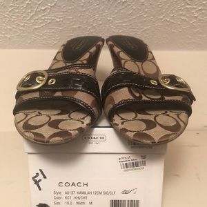 Coach sandal heels.
